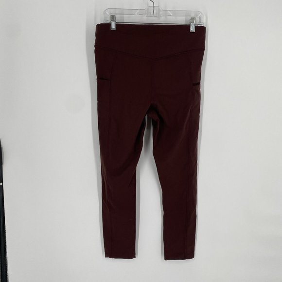 Smartwool Leggings Women’s large L burgundy merino wool 7/8 base layer hiking - Picture 8 of 8